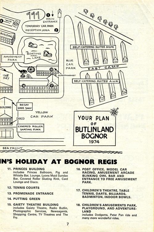 Bognor Map from 1974