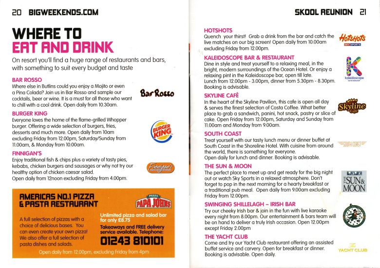 Pages 20 & 21 - Where to Eat & Drink