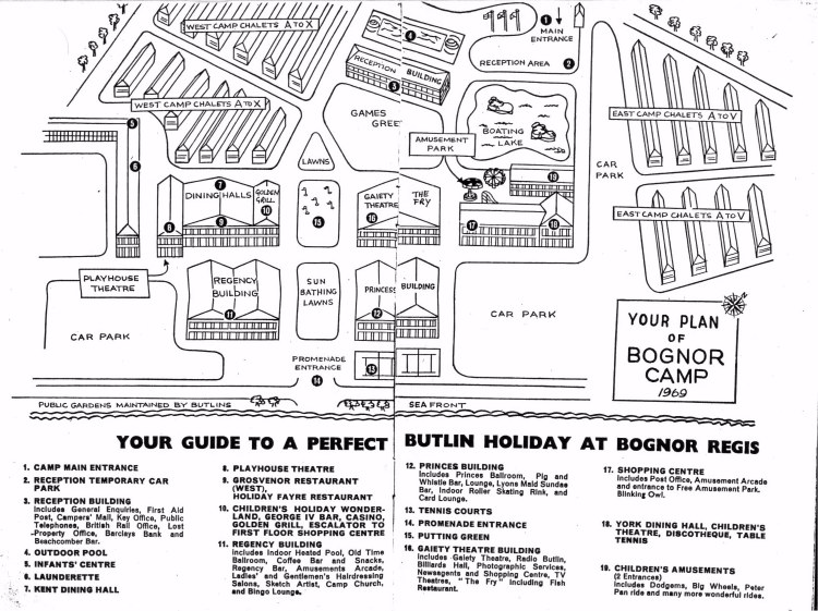 Bognor Map from 1969