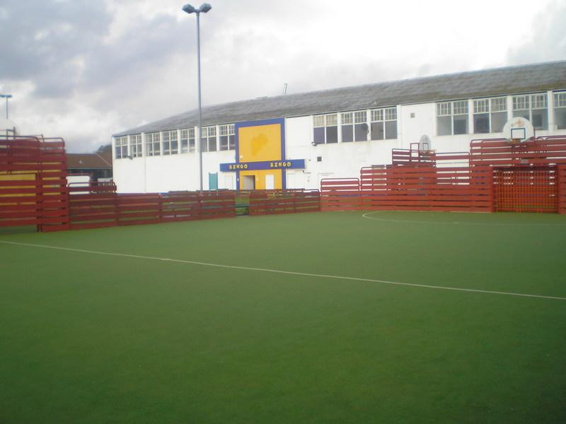 Multi Sports Court with the old reception building in the background