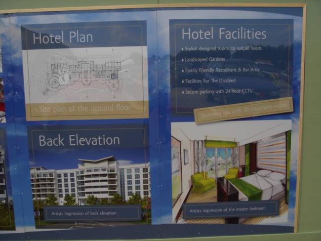 A poster advertising the new hotel