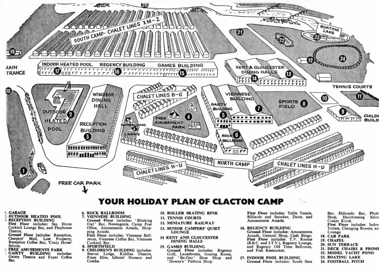 Clacton Map from 1960