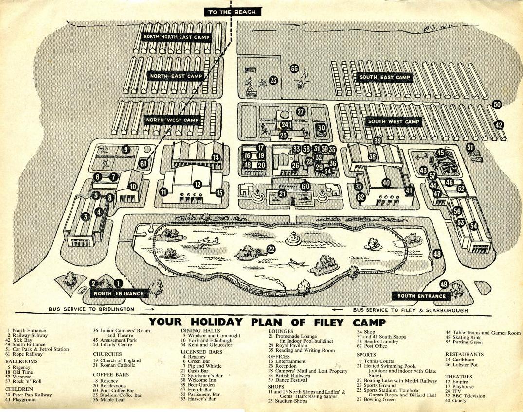 Filey Map from 1962