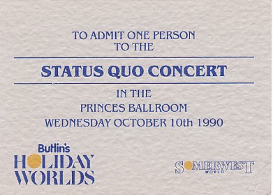 Status Quo Ticket 1990