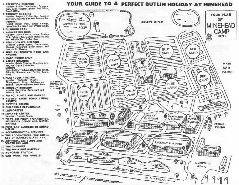 Minehead Map from 1970