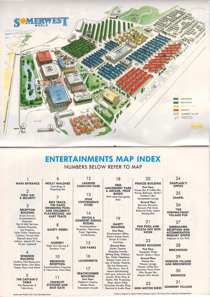 Minehead Map from 1990