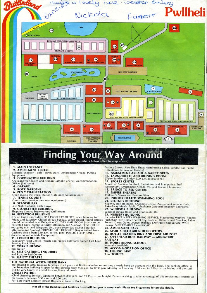 Pwllheli Map from 1983