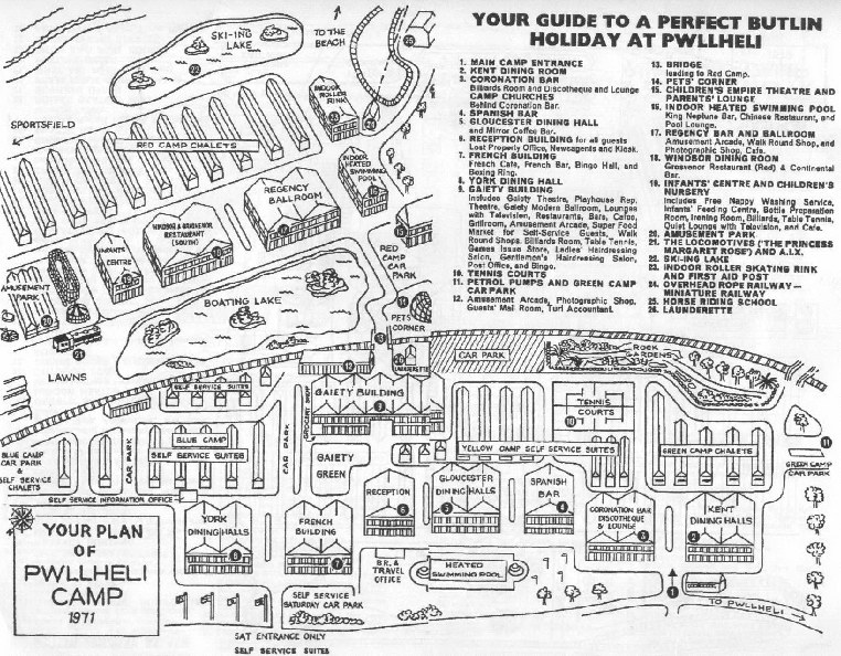 Pwllheli Map from 1971