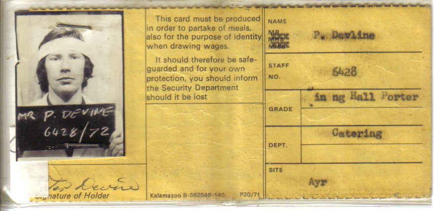 Staff Card 1972