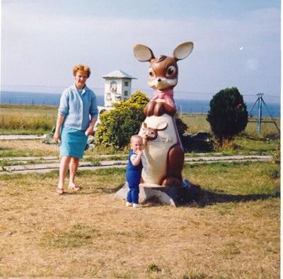 Mum & Danny next to Kangaroo