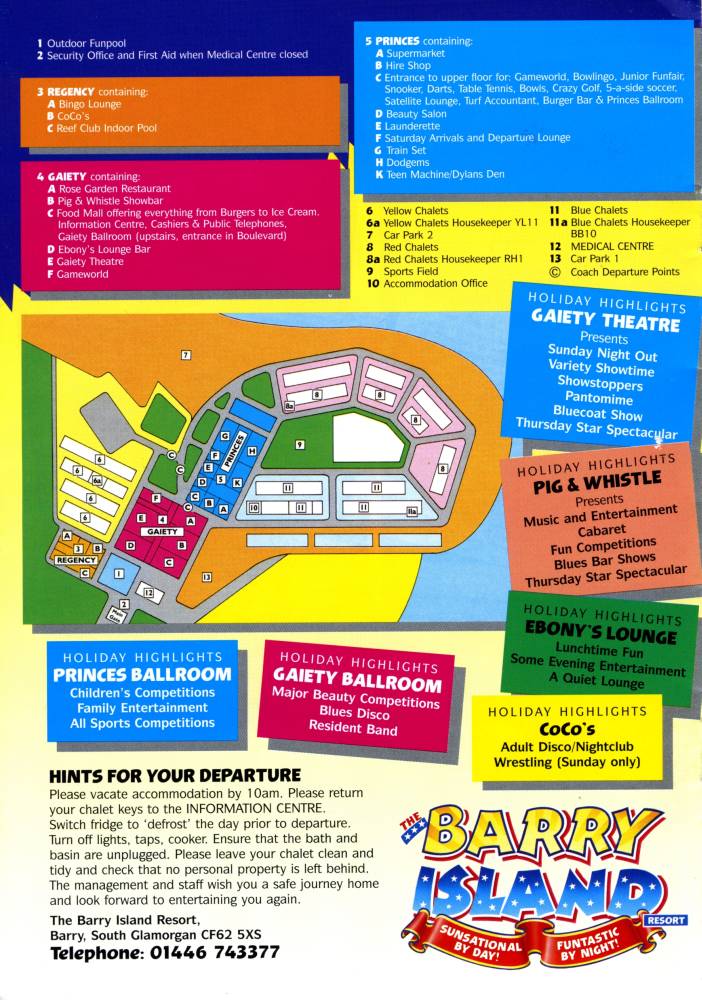 Barry Island Map from 1996