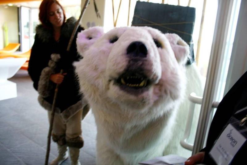 Bjorn the Polar Bear at the Opening Ceremony