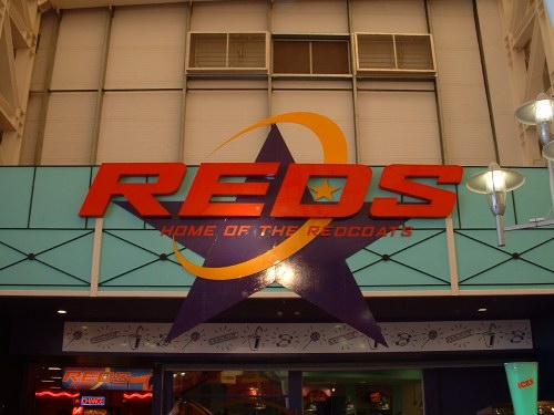 The Skyline entrance to the Reds entertainment venue