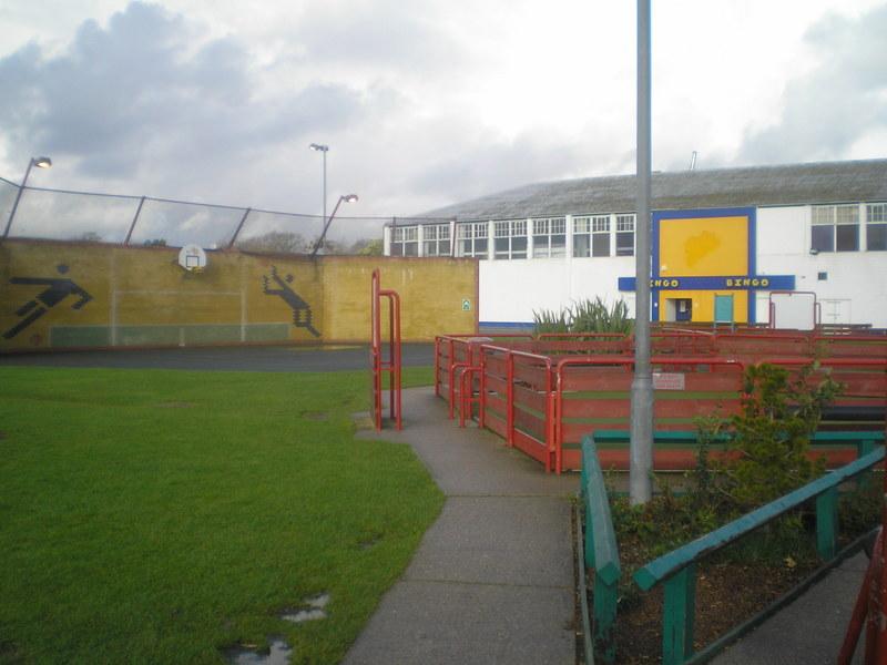 Sports area with former entrance to Gala Bingo in the background