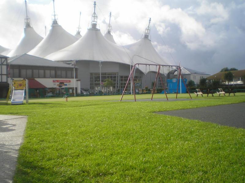 View looking across the grass area to the Skyline