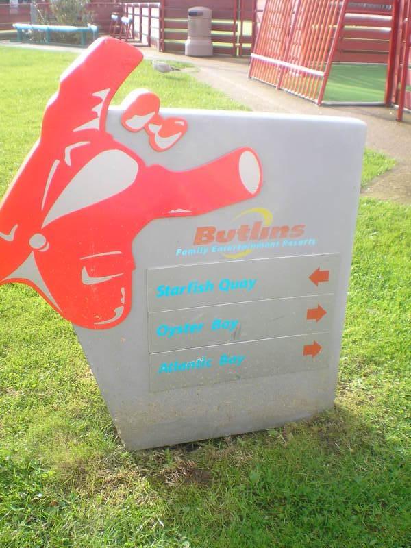 Butlins Family Entertainment Resort sign behind the old reception building