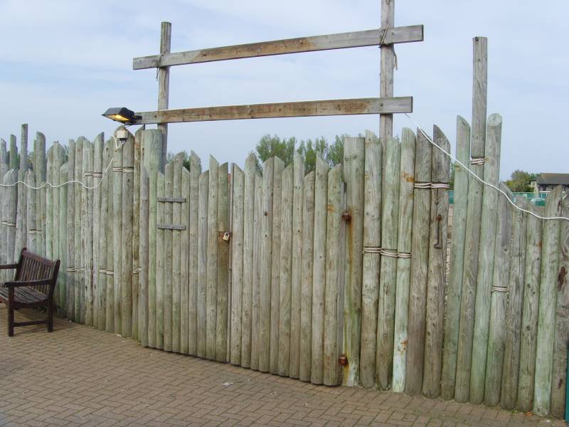 Part of the adventure fort which sits on the edge of the old boating lake