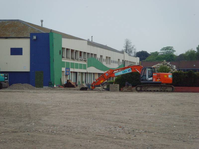 The front of the old reception building