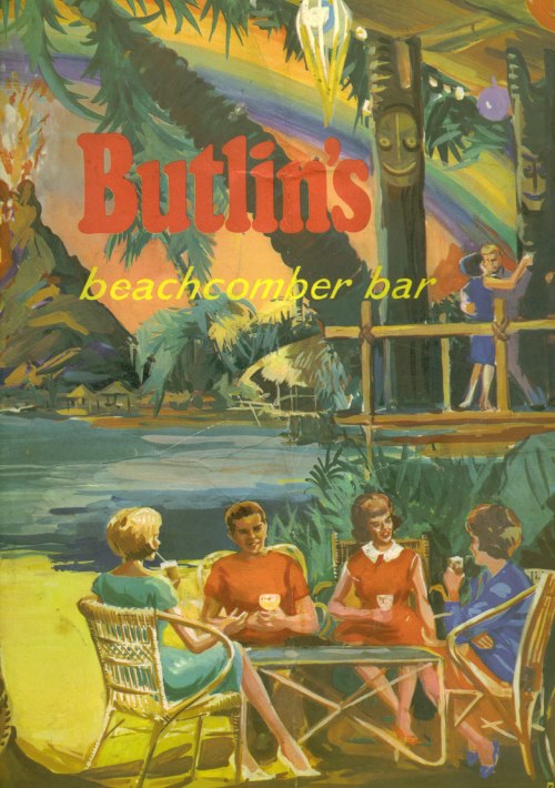 1970s Butlins Beachcomber Bar Menu