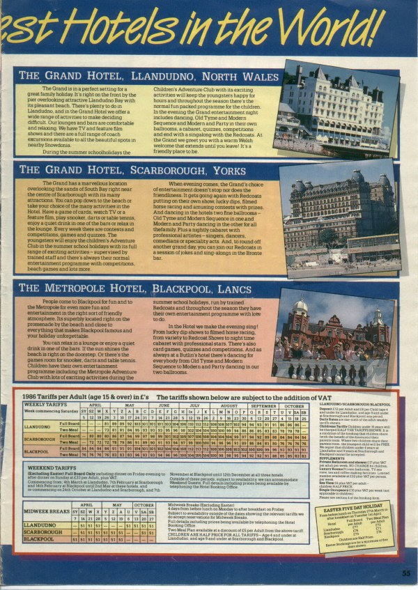 Page 55 - Hotels (Llandudno, Scarborough & Blackpool)