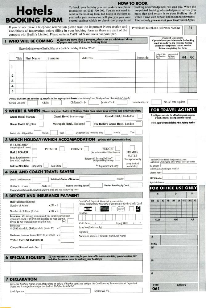 Hotels Booking Form