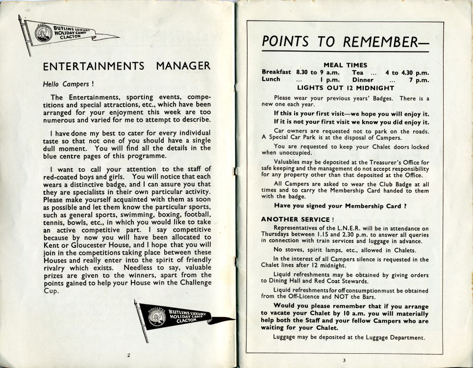 Entertainments Manager & Points to Remember