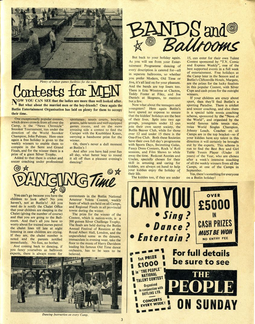 Page 3 - Contests for Men, Bands & Ballrooms