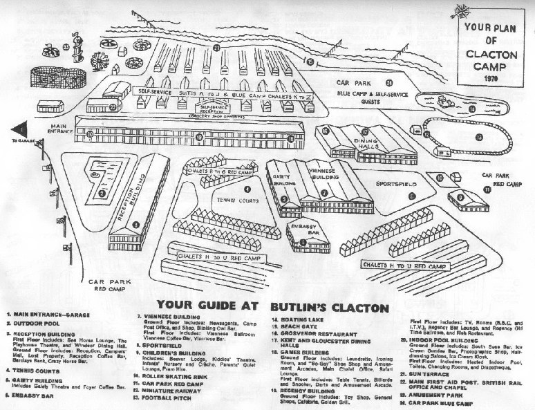 Clacton Map from 1970