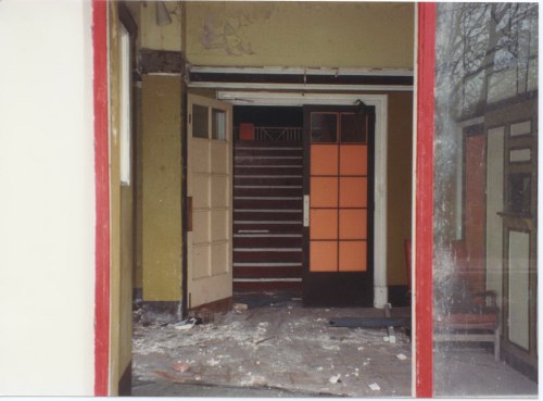 Right hand door leading to foyer. On the right is the ticket office