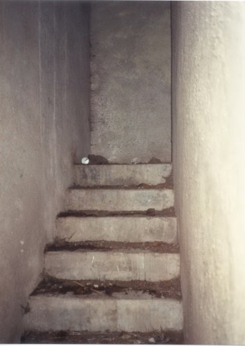 Stairs leading up to projection room