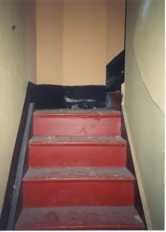 Stairs leading to left hand dressing room