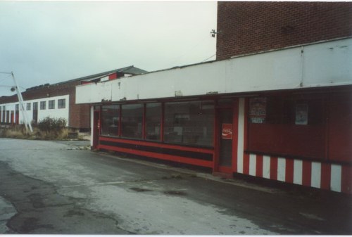 Front of the end shop. Its use was as a Burger Bar