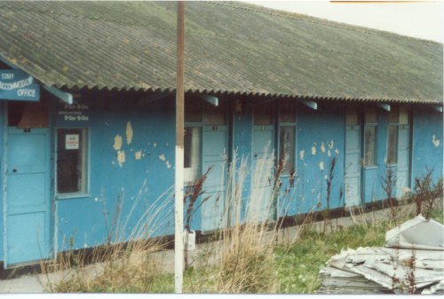 Staff accommodation office in Row E