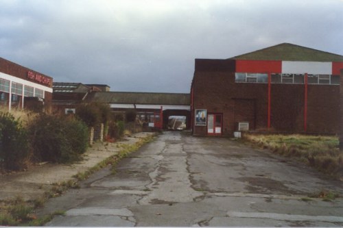 The indoor pool to the right, the pool tunnel in the centre and the Holiday Fayre building to the left