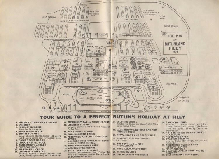 Filey Map from 1974