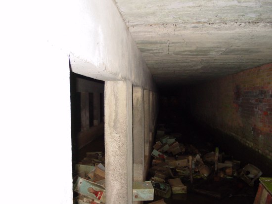 Inside the tunnel which lead from the station to the camp