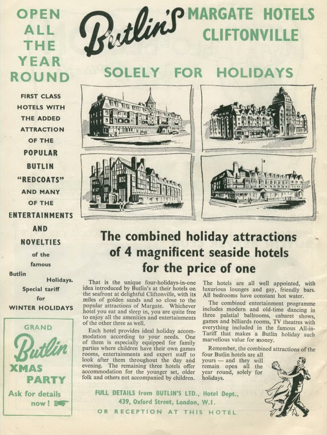 Advert from late 1950s