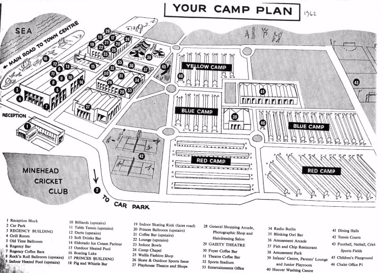 Minehead Map from 1962