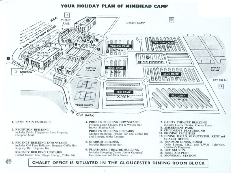 Minehead Map from 1967