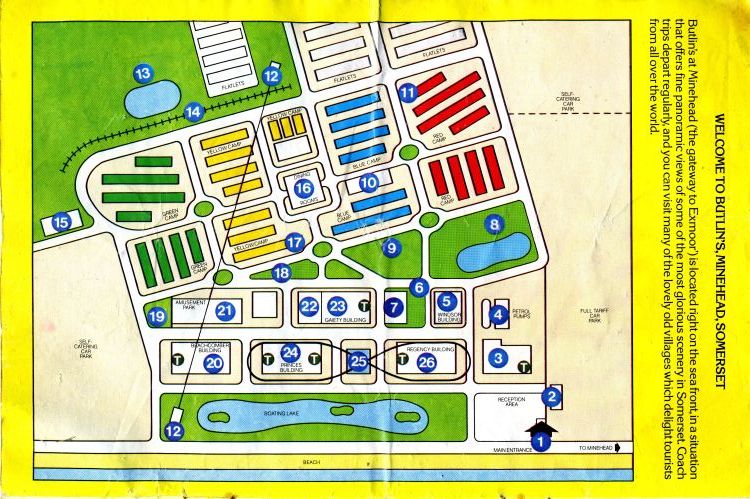 Minehead Map from 1982