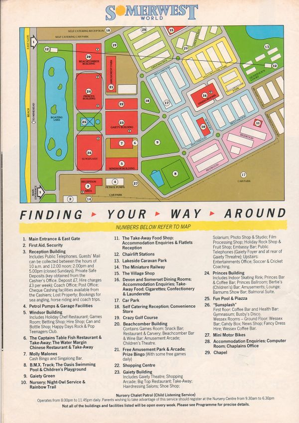 Minehead Map from 1987