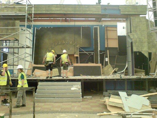 The Old Skyline Stage Being Dismantled