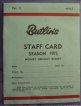 Staff Card 1975