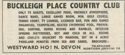 Advert from the mid-1960s
