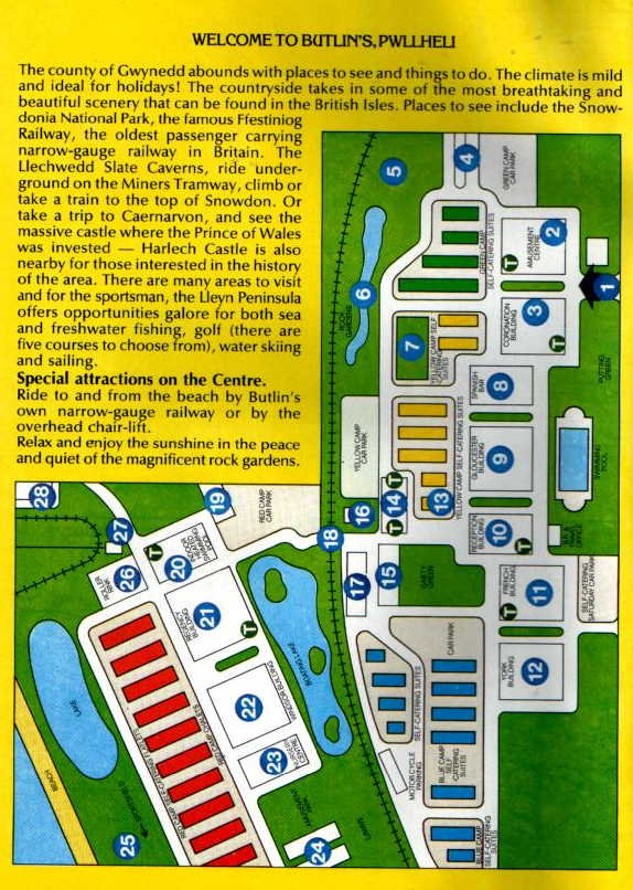 Pwllheli Map from 1981