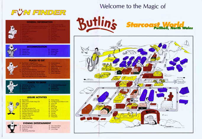 Final Butlins Pwllheli Map 1998