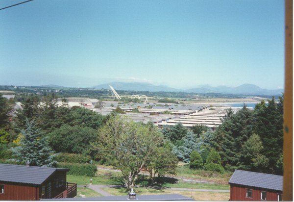 View from the chairlift showing the lodges and chalets