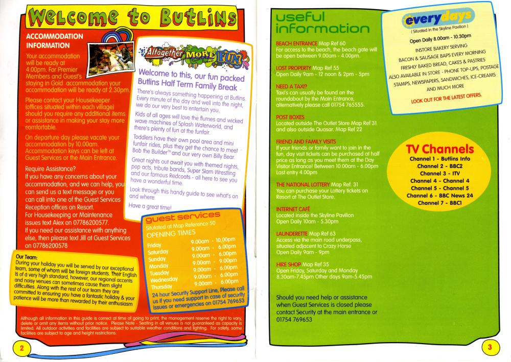 Pages 2 & 3 - Welcome to Butlins