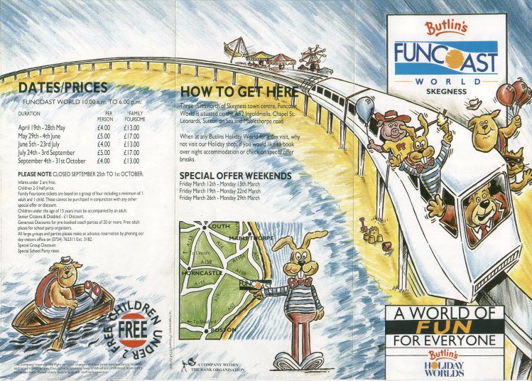 Skegness Leaflet from 1993 Front