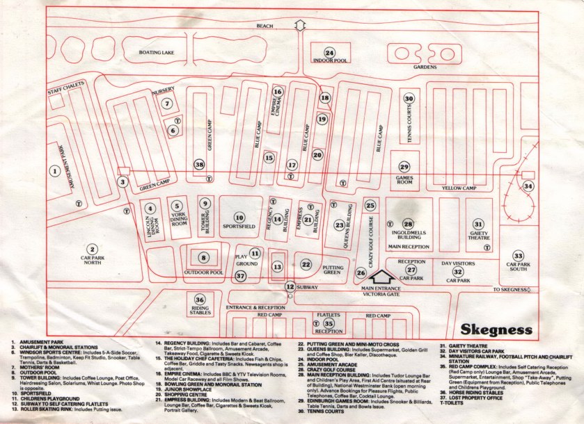 Skegness Map from 1979